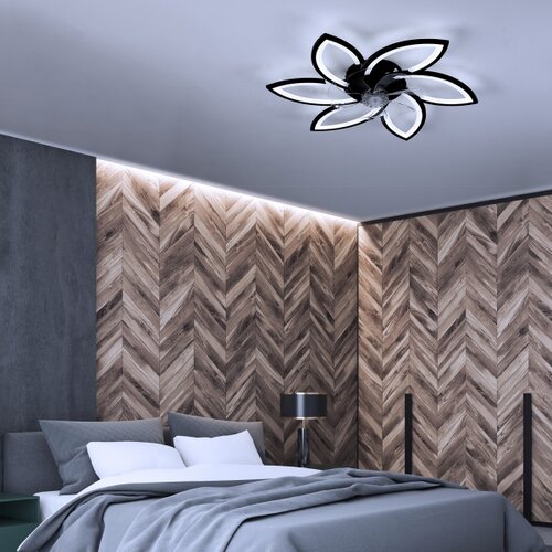  Brilagi-LED Prigu&amp;scaron;iva svetiljka sa ventilatorom LED/50W/230V 3000-6500K crna+daljinski upravljač Slike