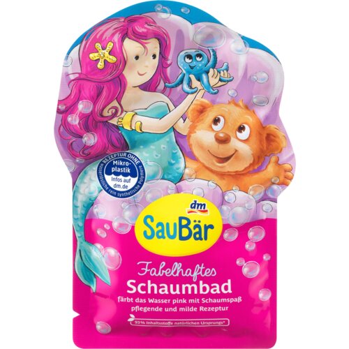 SauBär penušava kupka za decu- roze 40 ml Slike