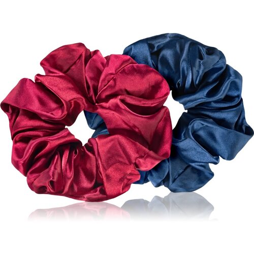 BrushArt Hair Large satin scrunchie set elastike za lase Red & Blue (2 ks) Cene