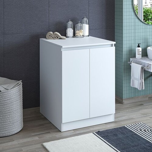 Hanah home 1552 ormarić za ve&amp;scaron; ma&amp;scaron;inu 70 &amp;times; 96 &amp;times; 70 cm, mat bela Slike