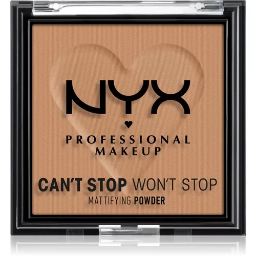 NYX Professional Makeup Can't Stop Won't Stop Mattifying Powder matirajoči puder odtenek 07 Caramel 6 g