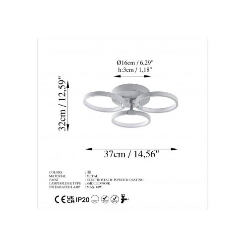 Opviq Halka 13313 Luster, siva Slike