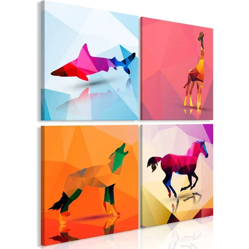  Slika - Geometric Animals (4 Parts) 60x60