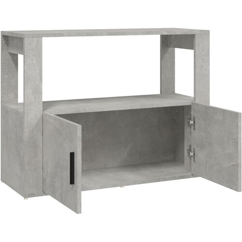  Komoda siva boja betona 80x30x60 cm od konstruiranog drva Slike