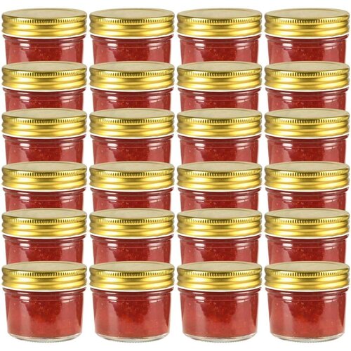 vidaXL Staklenke za džem sa zlatnim poklopcima 24 kom 110 ml Cene