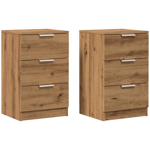 Maison Chic Dvo delni komplet Nočne omarice - Nočne mize artisan hrast 40x36x65 cm inženirski les, (21687961) Cene