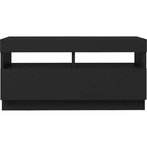 VidaXL TV ormarić s LED svjetlima crni 80x35x40 cm Slike