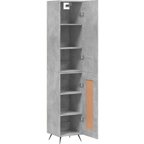  Visoka komoda siva betona 34,5x34x180 cm od konstruiranog drva Slike