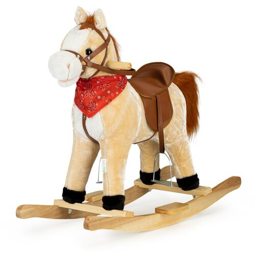 ECO TOYS konjić za ljuljanje bež Slike
