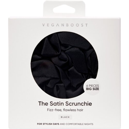  Satenaste Scrunchie gumice za lase - Big Size - črna Cene