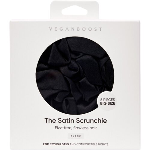  Satenske Scrunchie gumice za kosu - Big Size - Crna Cijene