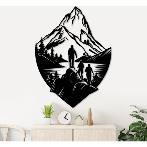 Wallity zidna dekoracija unconquered peak, 70 x 53 cm, crna Cene
