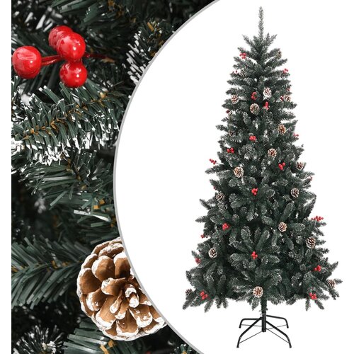 vidaXL Umetna novoletna jelka s stojalom zelena 240 cm PVC Cene