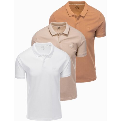 Ombre Set of men's pique knit polo shirts 3-pack Cijene