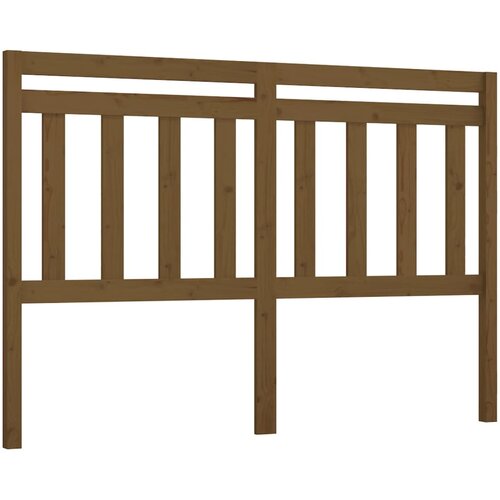  Uzglavlje za krevet boja meda 146 x 4 x 100 cm masivna borovina Slike
