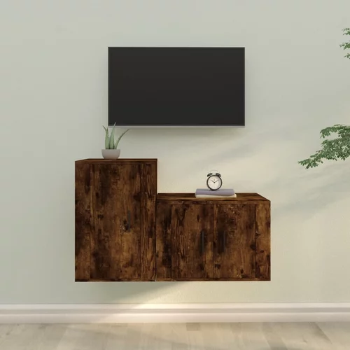  2-dijelni set TV ormarića boja dimljenog hrasta drveni