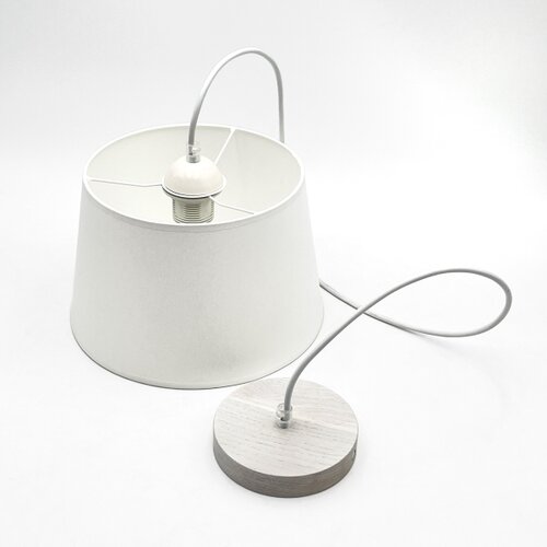  Visilica na sajli AIDA 1xE27/60W/230V, prečnik 25 cm, hrast/bela Slike