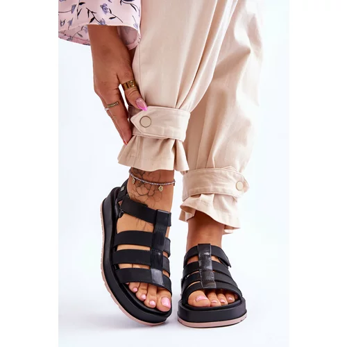 Kesi ZAXY Women's Vegan Velcro Sandals JJ285017 Black