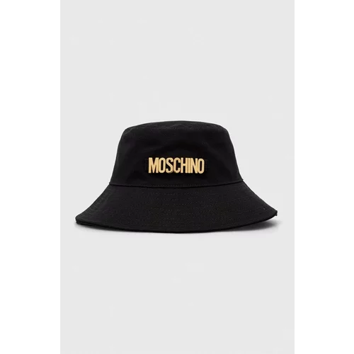 Moschino Pamučni šešir boja: crna, pamučni