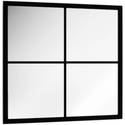  Zidno ogledalo crno 40 x 40 cm metalno Slike