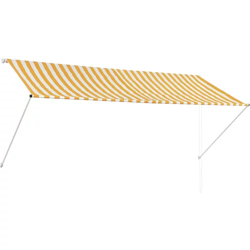 vidaXL Zložljiva tenda 300x150 cm rumena in bela, (20610400)