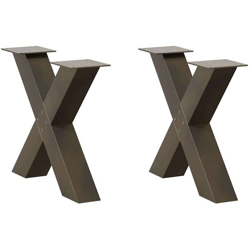  Noge kavne mize v obliki črke X 2 kosa 50x(42-43) cm jeklo, (22070982) Cene