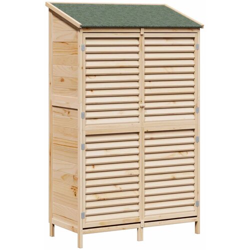 vidaXL Vrtna Šupa Prirodna 106 x 56 x 176 5 cm Čvrsto drvo jele - Prirodna 106 x 56 x 176 5 cm Cene
