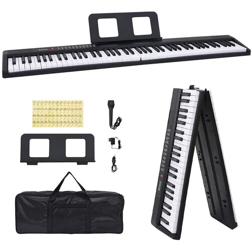 vidaXL 88 tipk Piano Electric Keyboard z glasbenim stojalom zložljivo Cene