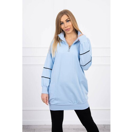 Kesi Sweatshirt with zipper and pockets azure Slike