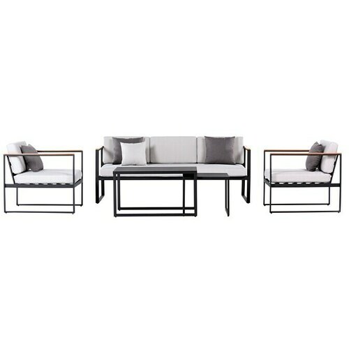 SENSUM Set lounge namje&amp;scaron;taja (5 -dij., Čelik, Crne boje) Slike