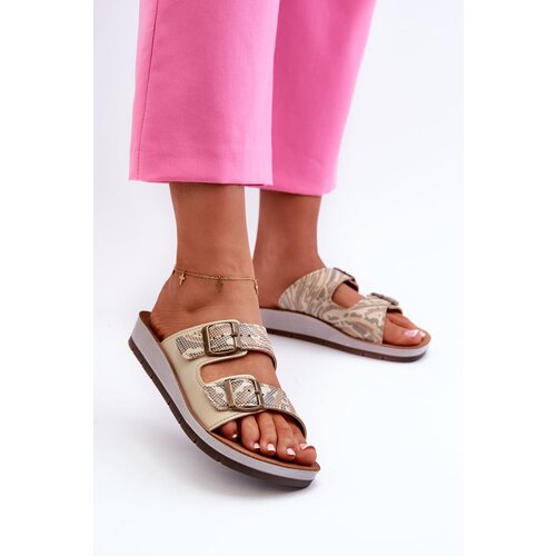 Kesi Comfortable women's slippers with Inblu Gold buckles Cijene