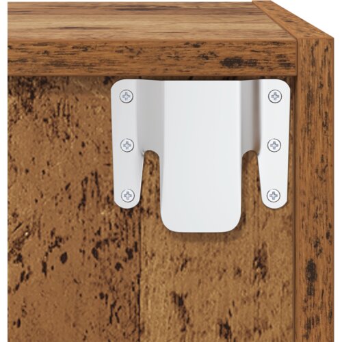 vidaXL TV Kabinet za Zid s policom s pohranom 4 pcs Staro drvo 37 x 37 x 72 cm Cijene