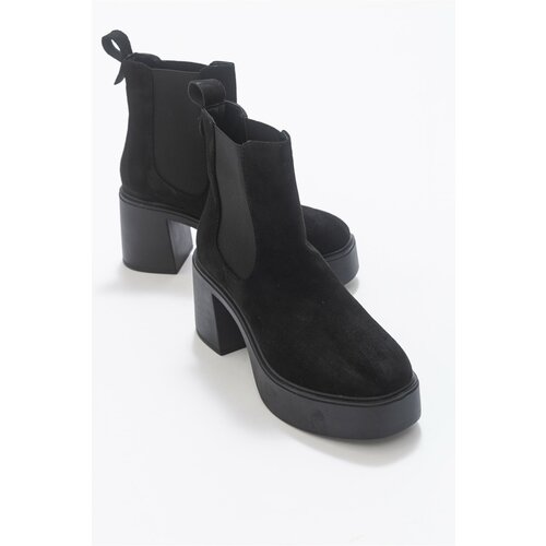 LuviShoes Aback Women's Black Suede Boots Cene