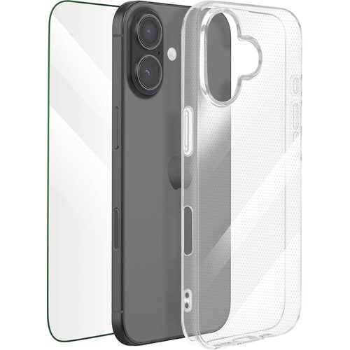 Oem Mayaxess, Zaščitni paket 2-v-1: ovitek + kaljeno steklo za iPhone 17, Prozorno, (5000208835) Cene