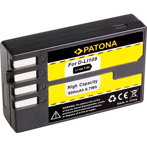 Patona Baterija D-LI109 za Pentax K30 / K-50 / K-500, 900 mAh