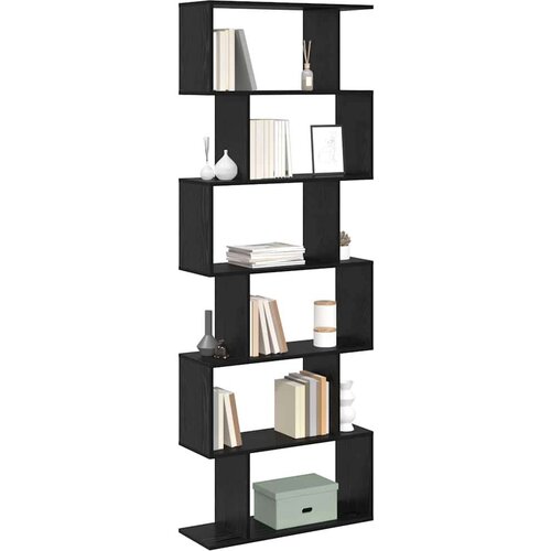 VidaXL Knjiga Kabinet Crni hrast 70x24x193.5 cm Inženjersko drvo Slike