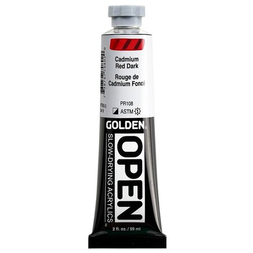  GOLDEN OPEN akrilna boja koja se sporo su&amp;scaron;i 59 ml | 7080 Cadmium Red Dark Slike