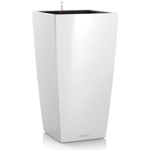 LECHUZA Okrasni lonec Cubico Premium 50 set - Bela visoki sijaj Slike