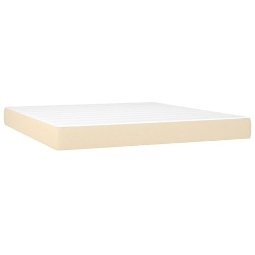  Krevet box spring s madracem LED krem 160x200 cm od tkanine Slike