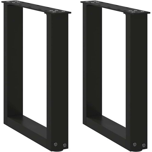  Noge za klubsko mizico v obliki črke U, 2 kosa, črne, 38 x (42-43) cm, jeklo, (22123600) Cene