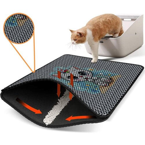 WALLXPERT Nrszn0036 Multicolor Cat Litter Mat Cene