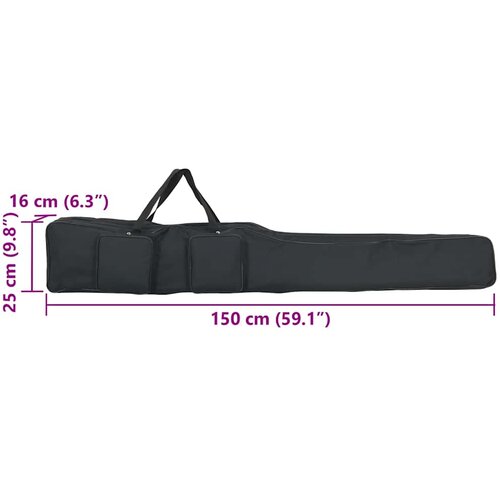  Torba za &amp;scaron;tap za pecanje crna 150 cm od tkanine Oxford Slike