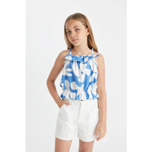 Defacto Girl's Patterned Strap Blouse