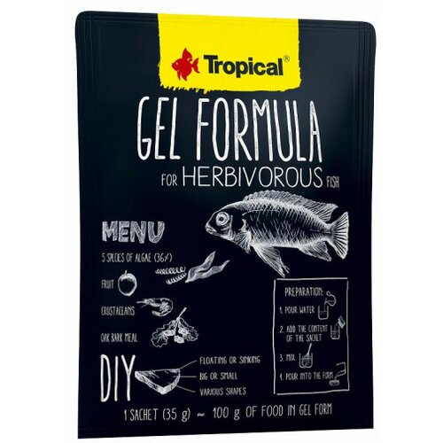 Tropical gel formula for herbivorous fish 35G Cene