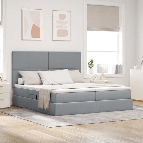  od pjene s madracem i LED-om Svjetlosiva 200 x 200 cm Cene