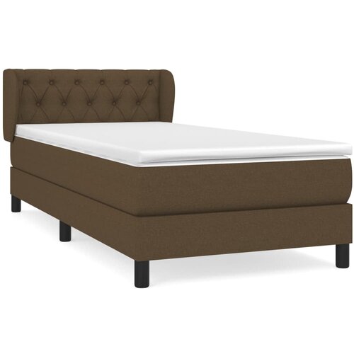 Maison Chic Box spring postelja - Vzmetna postelja z vzmetnico temno rjava 80x200 cm blago SL7459, (21908318) Cene