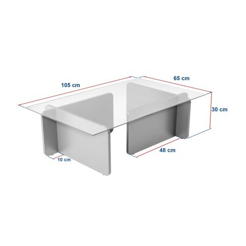Hanah home stočić za dnevnu sobu flavio - walnut walnut coffee table Slike
