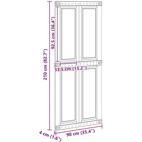  Vrata Corona Bijelo 90 x 210 cm Konstruirano drvo Slike