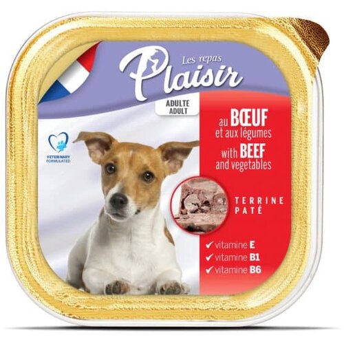 Plaisir pa&amp;scaron;teta za pse-govedina i povrće 3,3 kg Slike