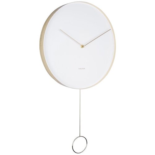 Karlsson bijeli zidni sat s klatnom Pendulum, ø 34 cm Cijene